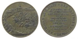 Eckernförde - auf das Seegefecht am 5. April - 1849 - Medaille  fast vz
