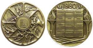 Kalendermedaille - Olympische Winterspiele - 1980 - Kalendermedaille  vz-stgl