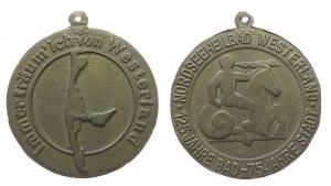 Westerland - 125 Jahre Nordseeheilbad - o.J. - tragbare Medaille  ss+