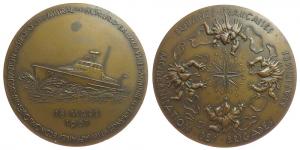 Zollverwaltung - auf die Einweihung der Zollboote Siroco und Mistral - 1961 - Medaille  vz