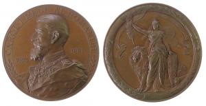 Karl I (1866-1914) - auf das 25jährige Regierungsjubiläum - 1891 - Medaille  vz+