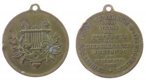 Würzburg - auf die 40jährige Stiftungsfeier des Liederkranzes - 1889 - tragbare Medaille  ss