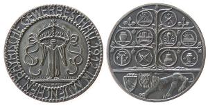 M?nchen - auf die bayrische Gewerbeschau in M?nchen - 1912 - Medaille  vz