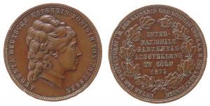K?ln - auf die Internationale Gartenbauaustellung - 1875 - Medaille  ss+