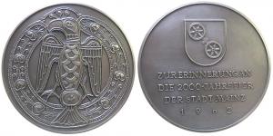 Mainz - auf die 2000 Jahrfeier - 1962 - Medaille  vz