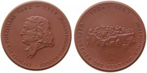 Böttger Johannes Friedrich - Erfinder des Porzellans - o.J. - Medaille  prägefrisch