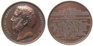 Christofle Charles Henry ( 1805-1863) - auf seinen Tod - 1863 - Medaille  vz