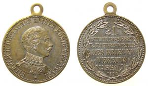 Wilhelm II (1888-1918) - auf das 21. Stiftungsfest und Fahnenweihe - 1894 - tragbare Medaille  vz