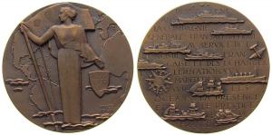 Transatlantische Gesellschaft - 100 Jahrfeier - 1955 - Medaille  vz+