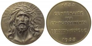 Beraudy Vaure et C. - auf das 100. Gründungsjahr - 1955 - Medaille  vz-stgl