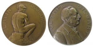 Gilbart Olympe (1874-1958) - belgischer Journalist und Politiker - 1937 - Medaille  vz