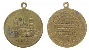 Universität - auf das 500. Jubiläum der Ruprecht Karl Universität - 1886 - tragbare Medaille  ss