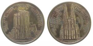Köln - auf den 100. Jahrstag der Vollendung des Domes - 1980 - Medaille  vz