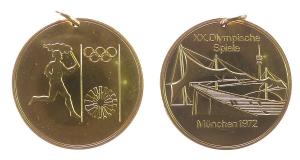München - auf die Olympischen Spiele - 1972 - tragbare Medaille  vz