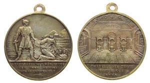Paulus - auf seine (nicht belegte) Enthauptung in Rom - o.J. - tragbare Medaille  ss+