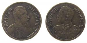 Wilhelm II und Wilhelm I - o.J. - Medaille  ss