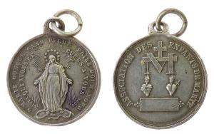 Paris - Associaton des Enfants de Marie - 1830 - tragbare Medaille  ss