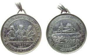 Coburg (Sachsen) - auf die 300-Jahrfeier der Konfession - 1830 - tragbare Medaille  ss