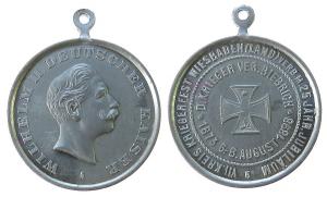 Wiesbaden - auf das VI. Kreiskriegerfest - 1898 - tragbare Medaille  vz