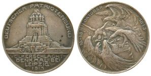 Völkerschlachtdenkmal - 1913 - Medaille  ss-vz