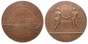 Juan L. Cuestas - auf die Einführung des Präsidenten bei den Arbeitern im Hafen von Montevideo - 1901 - Bronzemedaille  vz