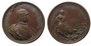 Wittenberg - auf die Einweihung der renovierten Schlosskirche - 1892 - Medaille  vz