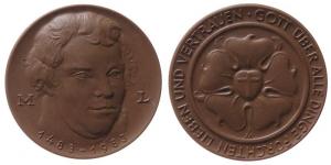 Luther Martin (1483 -1546) - auf seinen 500. Geburtstag - 1983 o.J. - Medaille  prägefrisch