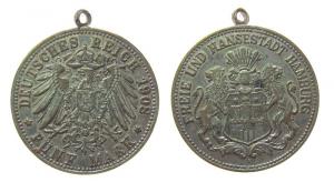 Hamburg - 5 Mark 1908 - 1908 - Medaille  ss