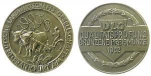 DLG-Qualitätsprüfung - Deutsche Landwirtschaftsgesellschaft - 1962 - Medaille  vz