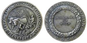 DLG-Qualitätsprüfung - Deutsche Landwirtschaftsgesellschaft - 1955 - Medaille  vz