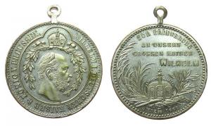 Wilhelm I (1797-1888) - auf seinen Tod - 1888 - tragbare Medaille  vz+