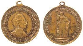 Wilhelm II (1888-1918) - 25 Jahre Friedensjubiläum - 1896 - tragbare Medaille  ss
