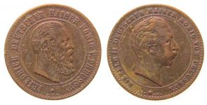 Friedrich und Wilhelm II - o.J. - Medaille  ss