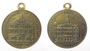 Pforzheim - auf die Einweihung des neuen Rathauses - 1895 - tragbare Medaille  ss+