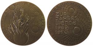 Jahreswende - der Griff nach den Sternen - 1970 - Medaille  vz-stgl