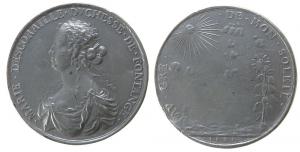 Roussille Marie Angélique de Scoraille de (1661-1681) - auf Ihren Tod - 1681 - Medaille  ss+