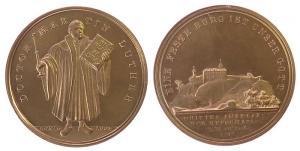 Luther Martin (1483-1553) - auf die 3. Jahrhundertfeier der Reformation - 1817 o.J. - Medaille  vz-stgl