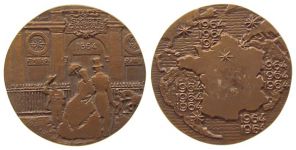 Societe Generale - auf den 100. Jahrestag der Gründung - 1964 - Medaille  vz