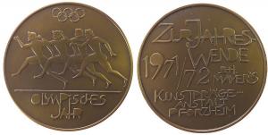 Neujahr - Olympiade - 1972 - Medaille  vz-stgl