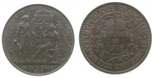 Paris Weltausstellung - 100 Jahre Weltausstellung in Paris - 1889 - Medaille  vz