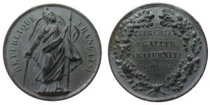 Louis Philippe I - auf die Februarrevolution in Paris - 1848 - Medaille  ss