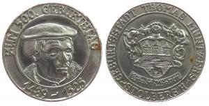 Müntzer Thomas (1489-1525) - auf seinen 500. Geburtstag - 1989 o.J. - Medaille  vz