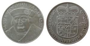 Taxis Franz von (1459-1517) - auf seinen 450. Todestag - 1967 - Medaille  vz-stgl