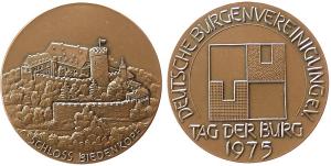 Biedenkopf Schloss - Deutsche Burgenvereinigung - 1975 - Medaille  vz-stgl