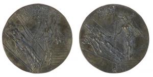 Neujahr 1998 - Engel und Teufel - 1998 - Medaille  gußfrisch