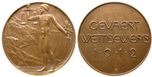 auf den internationalen Gevaert-Photowettbewerb - 1912 - Medaille  vz