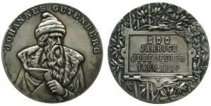 Gutenberg Johannes - 1900 - Medaille  ss-vz