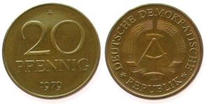DDR - 1979 - 20 Pfennig  stgl