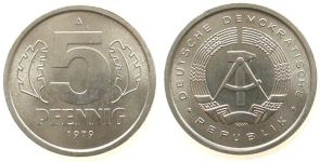 DDR - 1979 - 5 Pfennig  vz-stgl