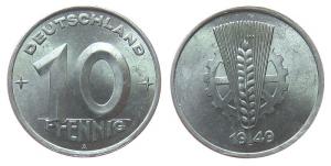DDR - 1949 - 10 Pfennig  fast stgl